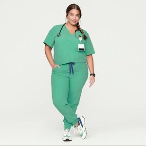 Figs Surgical Green Scrub Set